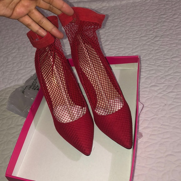 sock heels red